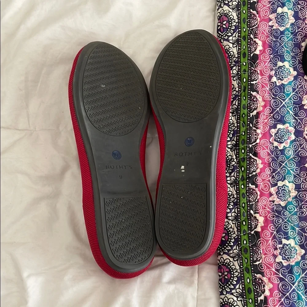 Rothy's Women's Scarlet and Blue Flats